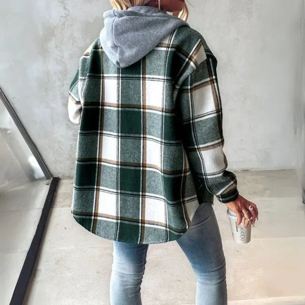 Glenrae™ | Hooded Plaid Shacket