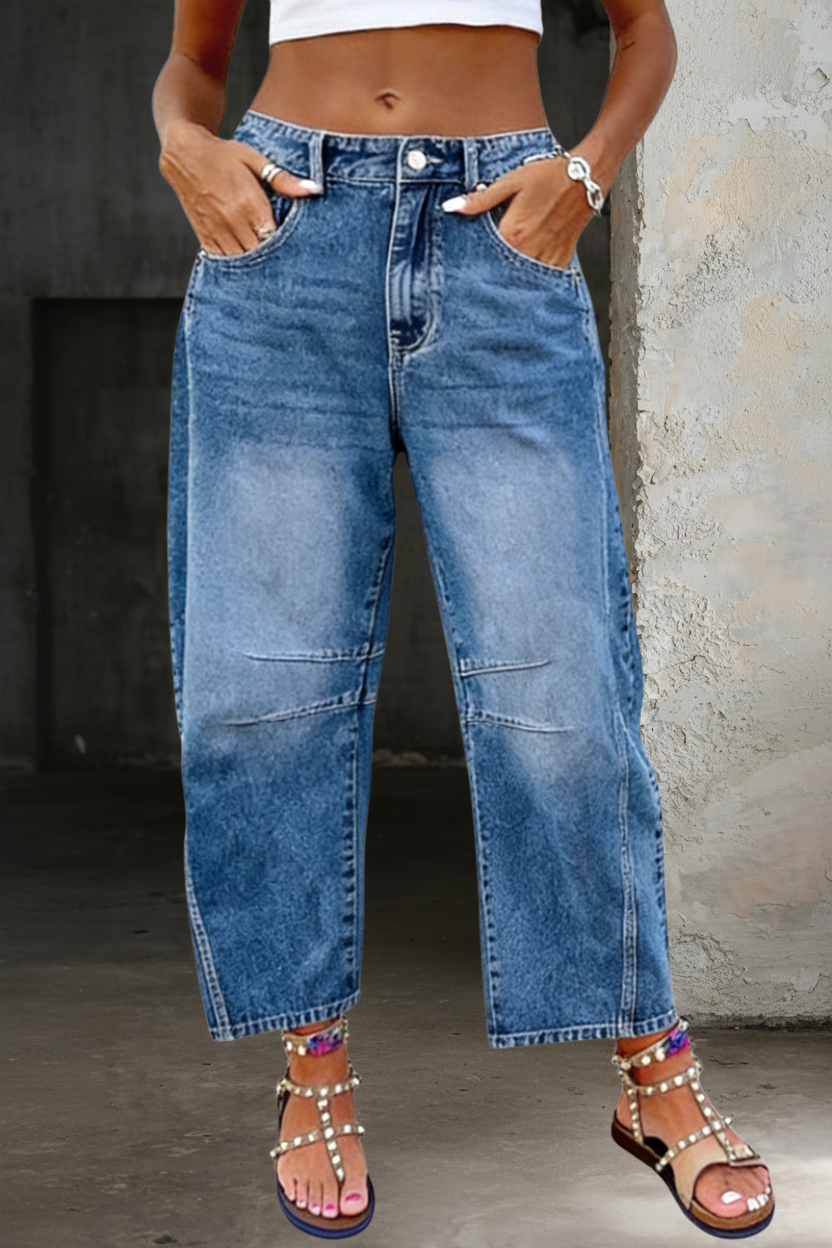Novalyn™ | Relaxed Barrel-Leg Casual Jeans