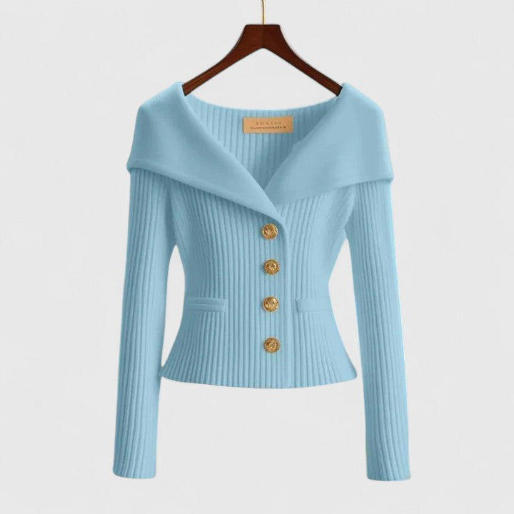 Annika™ | Off-Shoulder Button-Front Cardigan