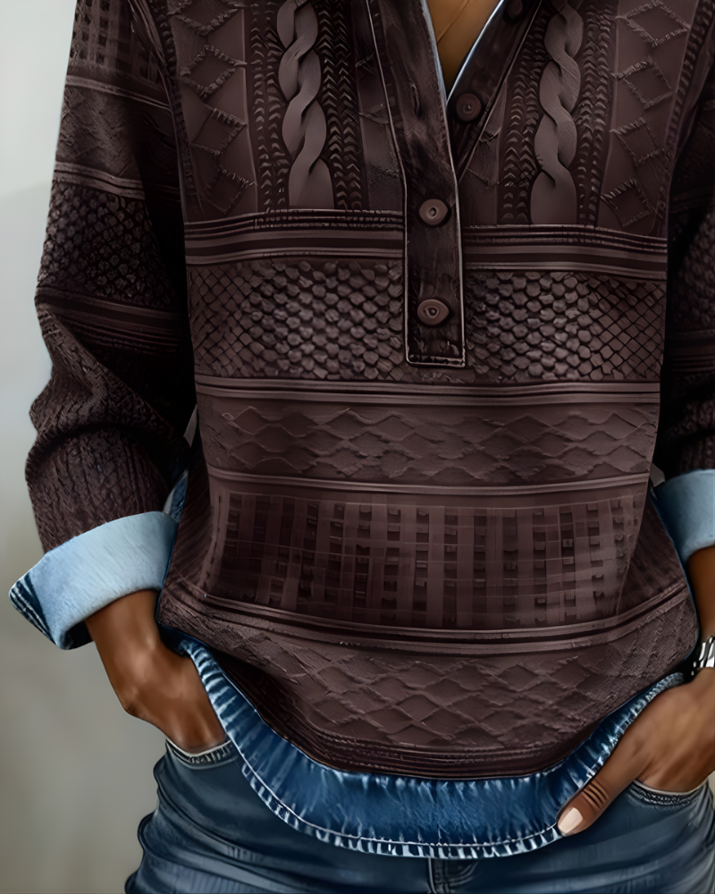 Rowan | Women's Half-Button Collared Sweatshirt