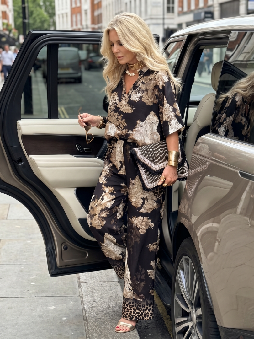 Fallon™ | Printed Wide Leg Wrap Top Set