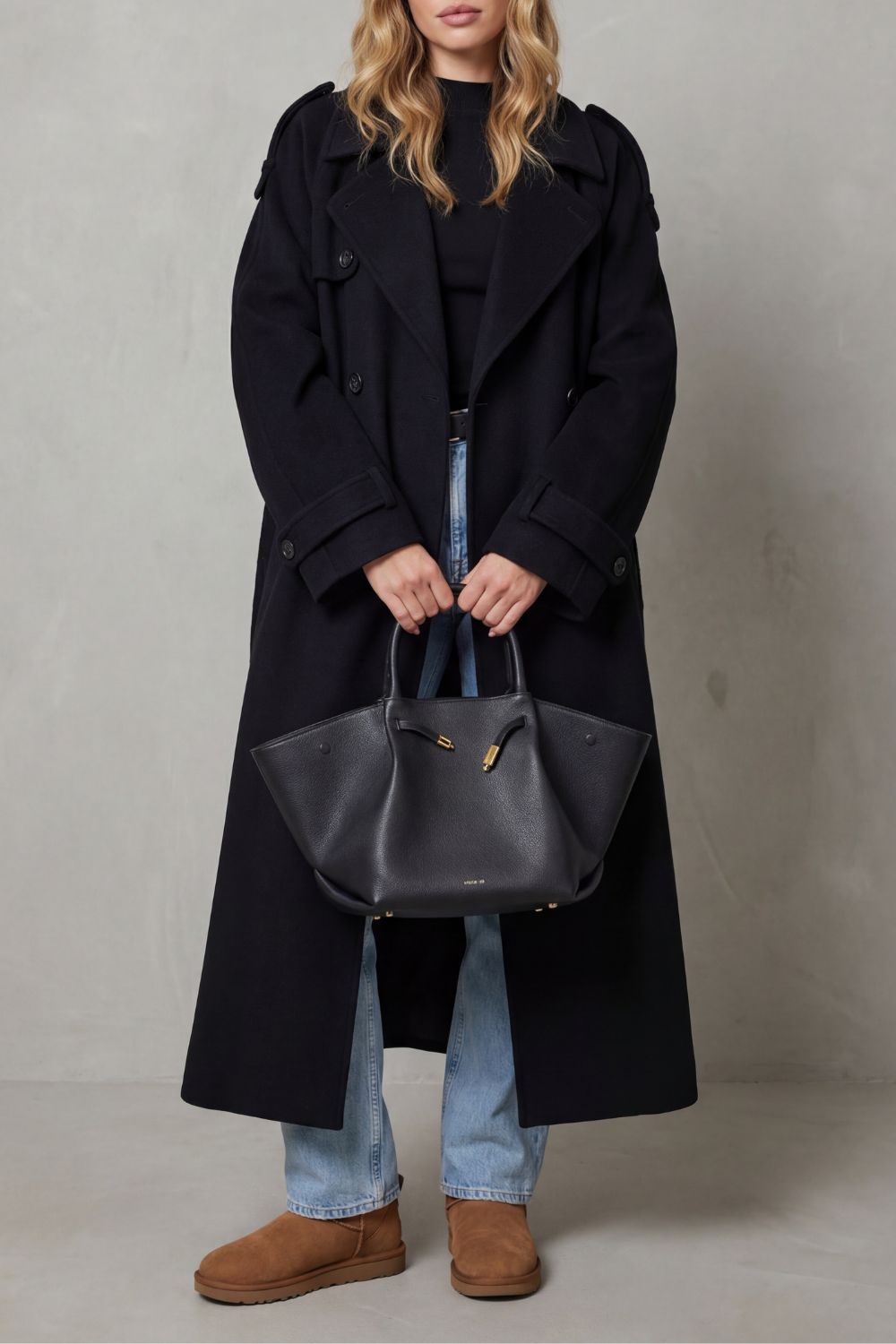 Women's Oversized Silhouette Wool Trench Coat