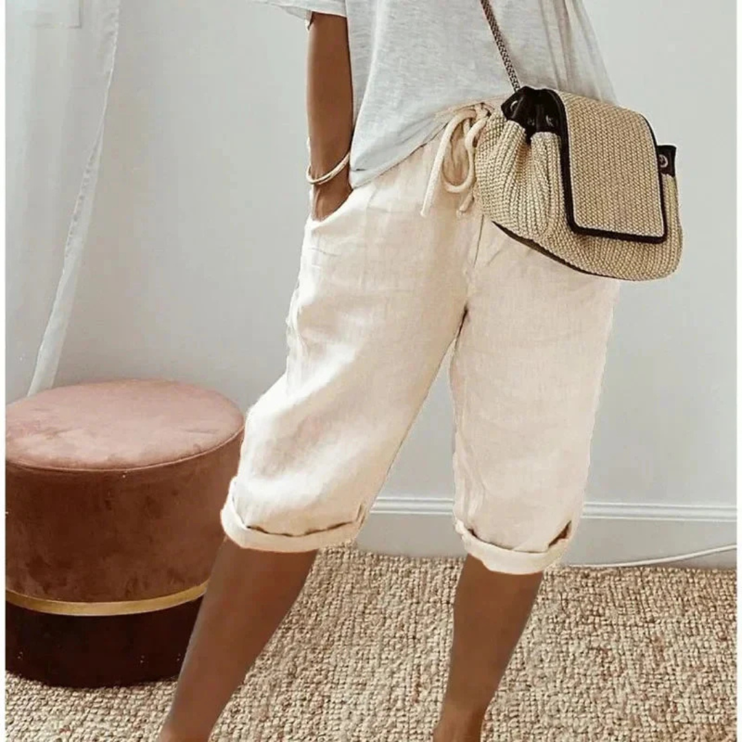 Annette™ | Drawstring Capri Shorts