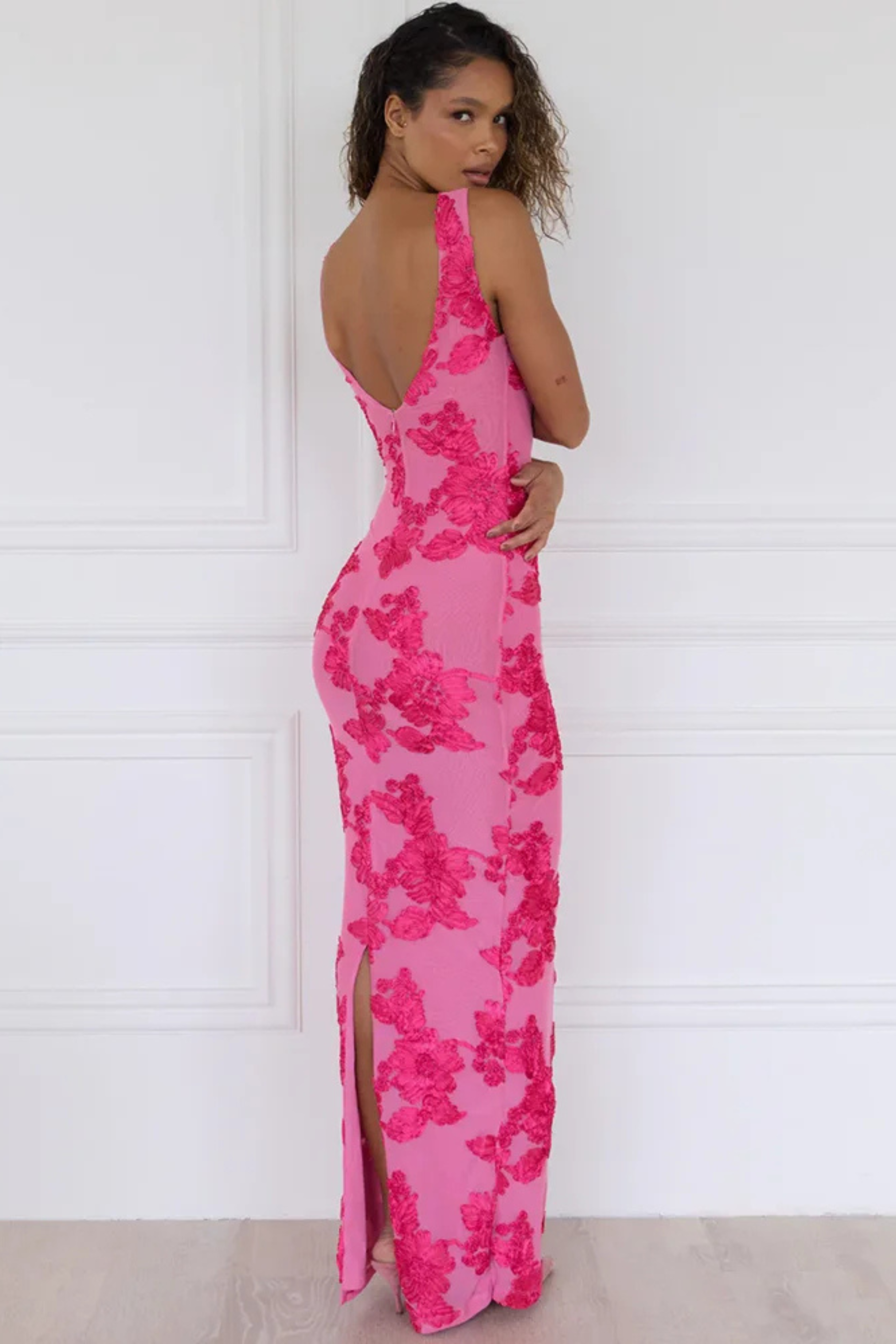 Helena™ | Long Floral Print Dress