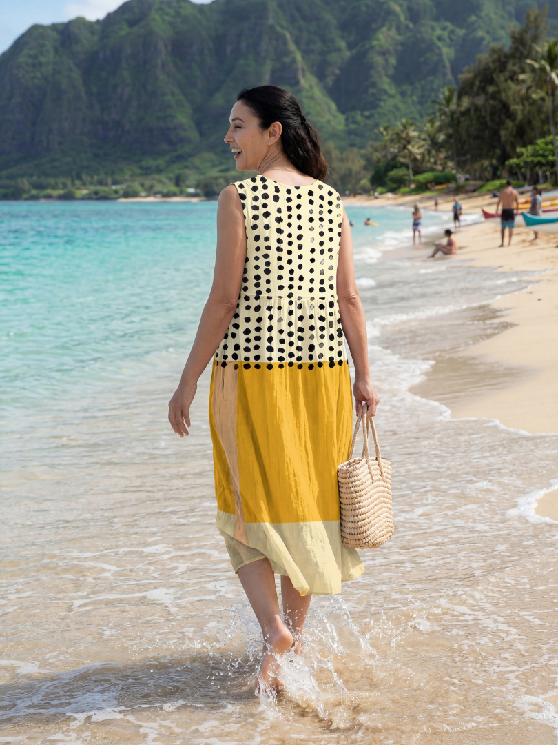Azora™ | Garden Dot Midi Dress