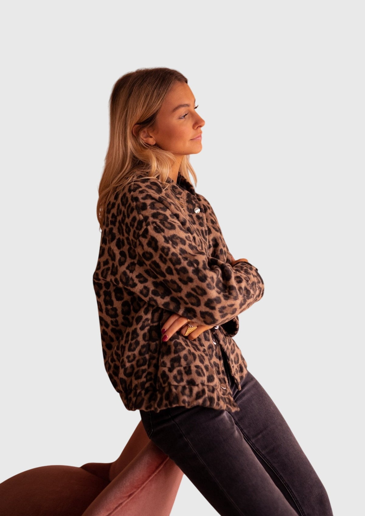 Stylish Leopard Print Jacket