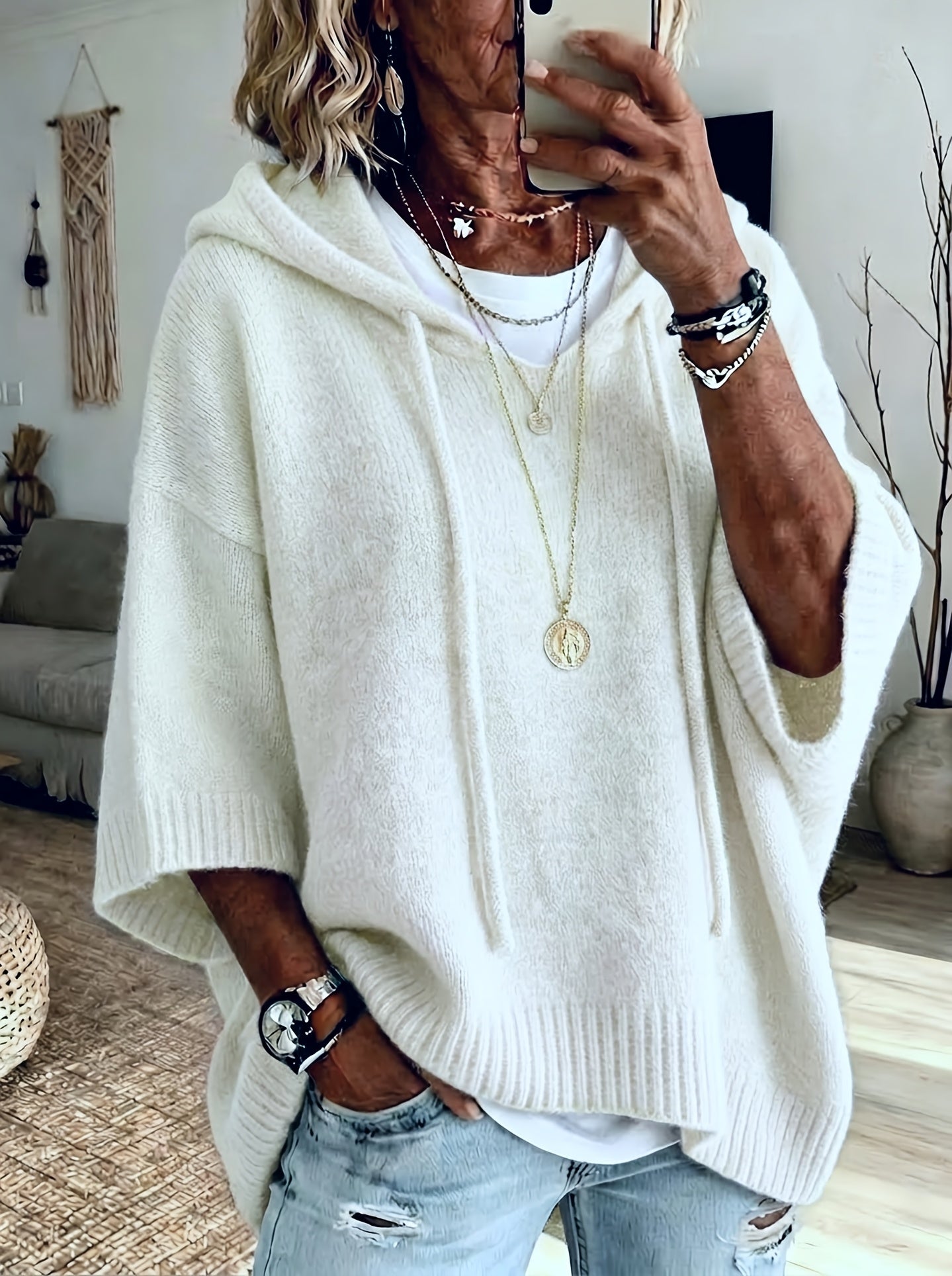 Sutton™ | Hooded Poncho Sweater