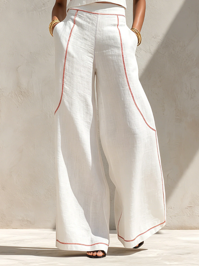 Paloma™ | Minimalist Blouse & Wide-Leg Pants Set