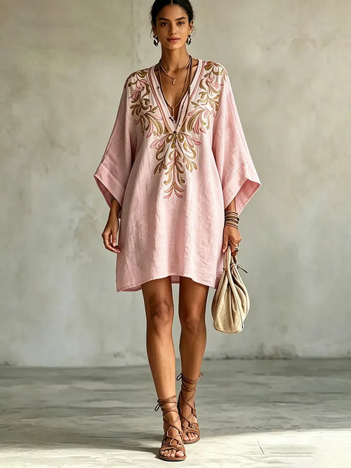 Ottilie™ | Soft Floral V-Neck Dress