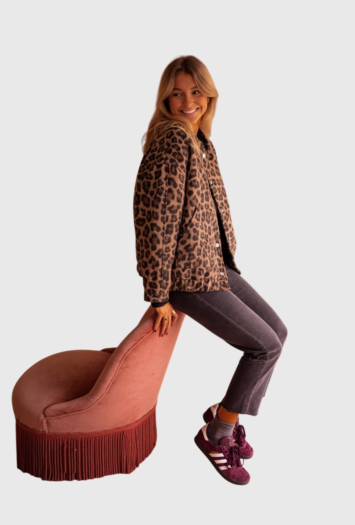Stylish Leopard Print Jacket