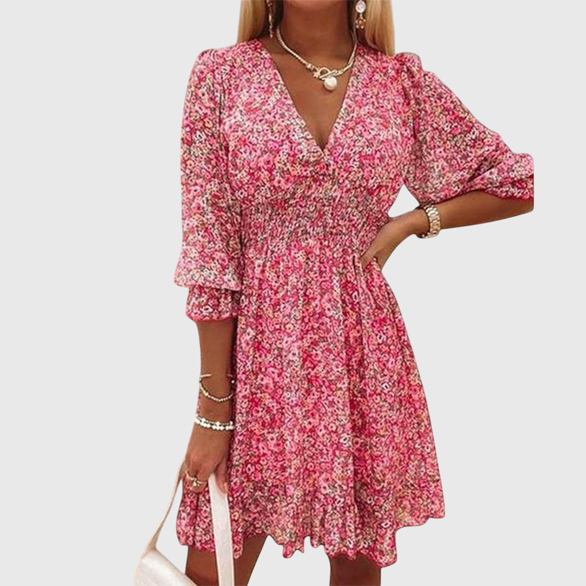 Floral Puff Sleeve Dress