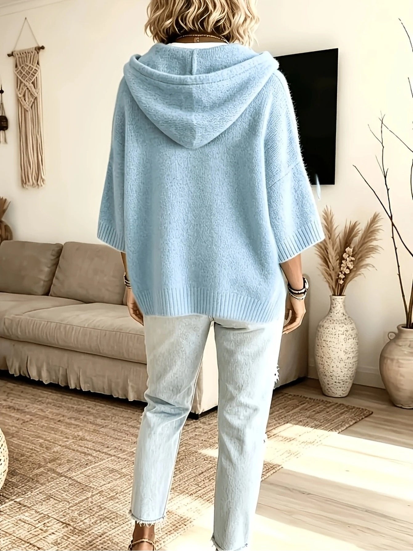 Daphne™ | Batwing Hooded Pullover Sweater