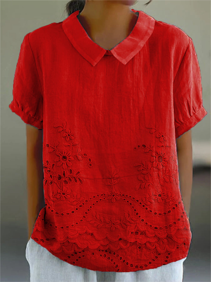 Klarette™ | Floral Embroidered Shirt