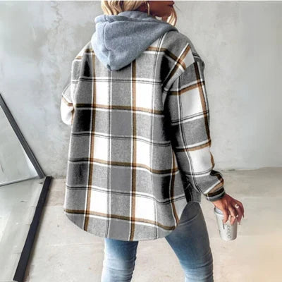 Glenrae™ | Hooded Plaid Shacket