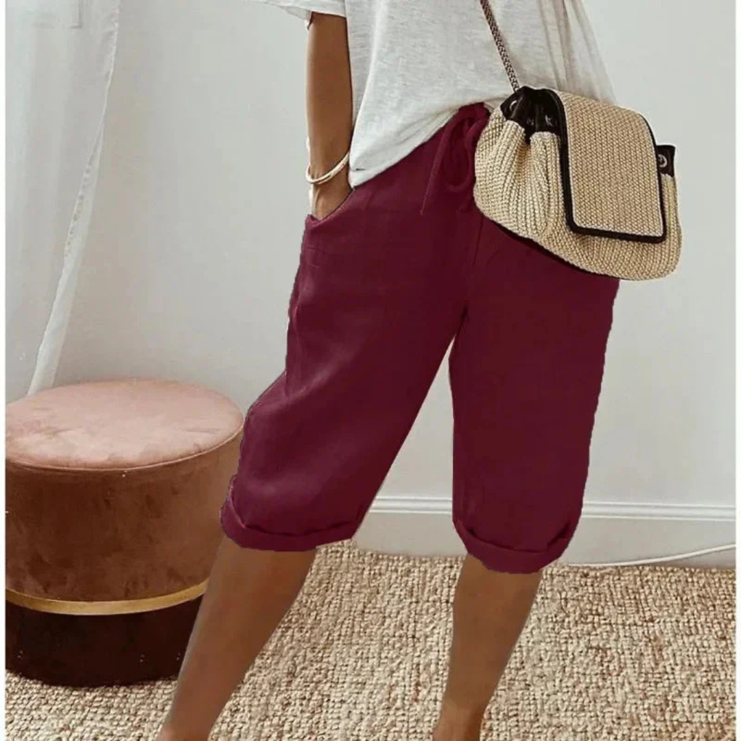 Annette™ | Drawstring Capri Shorts