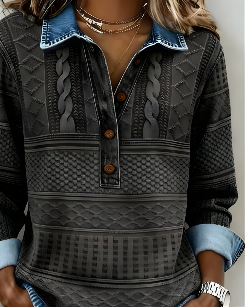 Rowan | Women's Half-Button Collared Sweatshirt