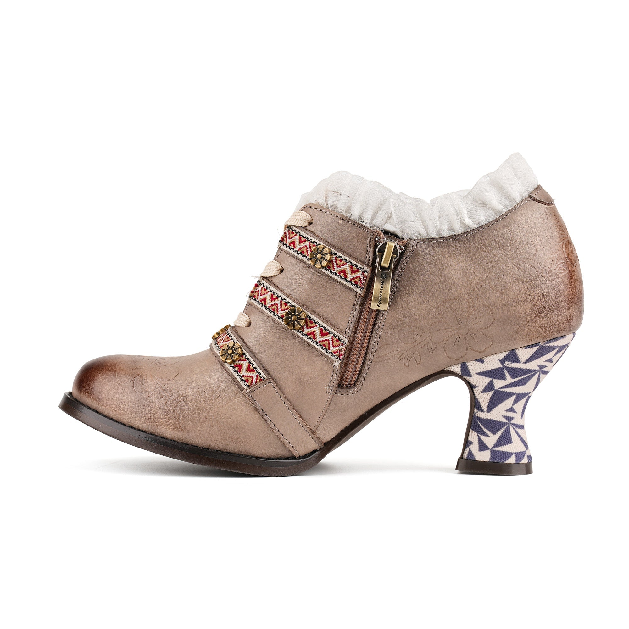 Gwynley™ | Vintage Boho Lace-Up Pumps