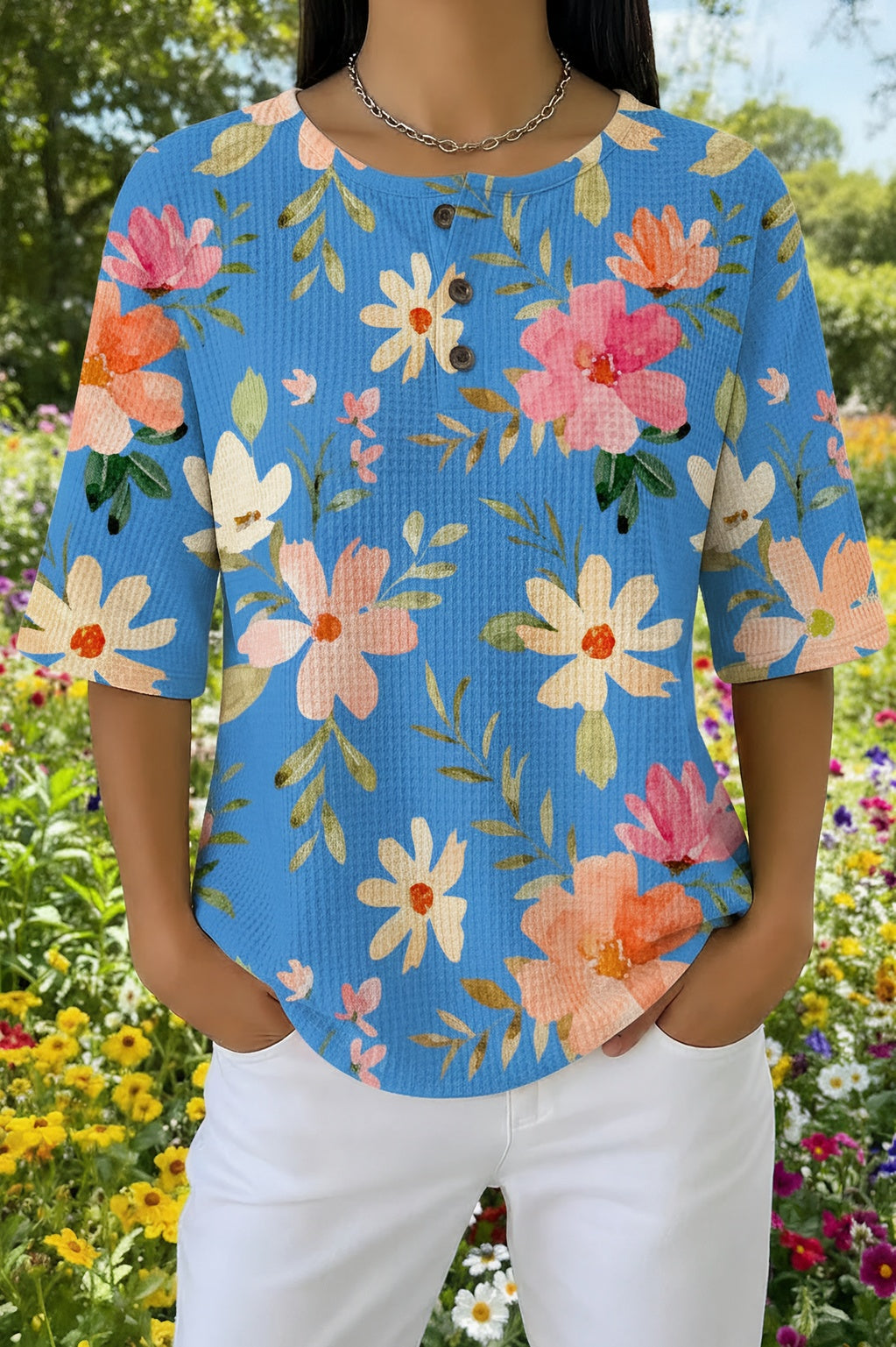 Sunvara™ | Floral Print Casual Shirt