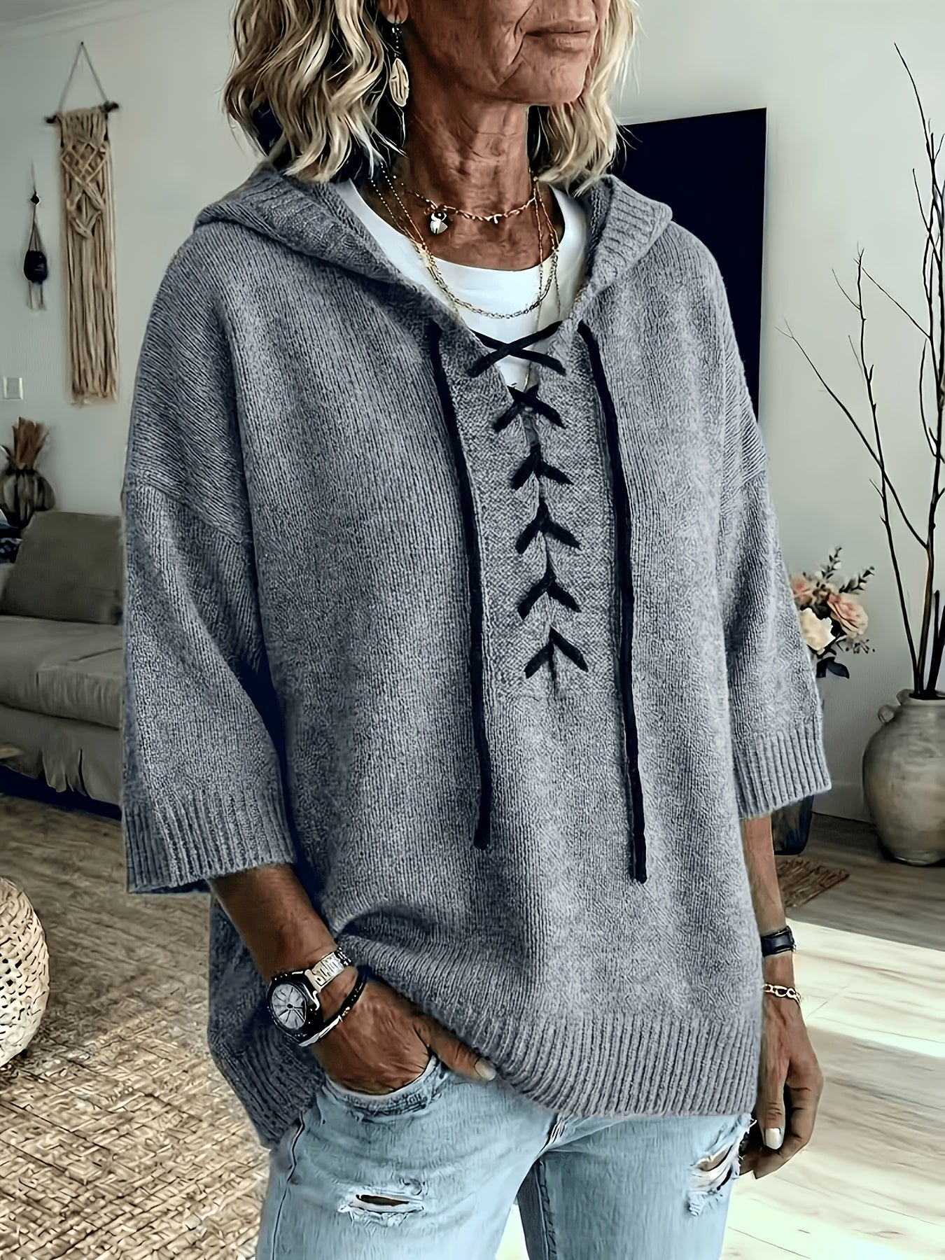 Bexley™ | Cross-Drawstring Hooded Sweater