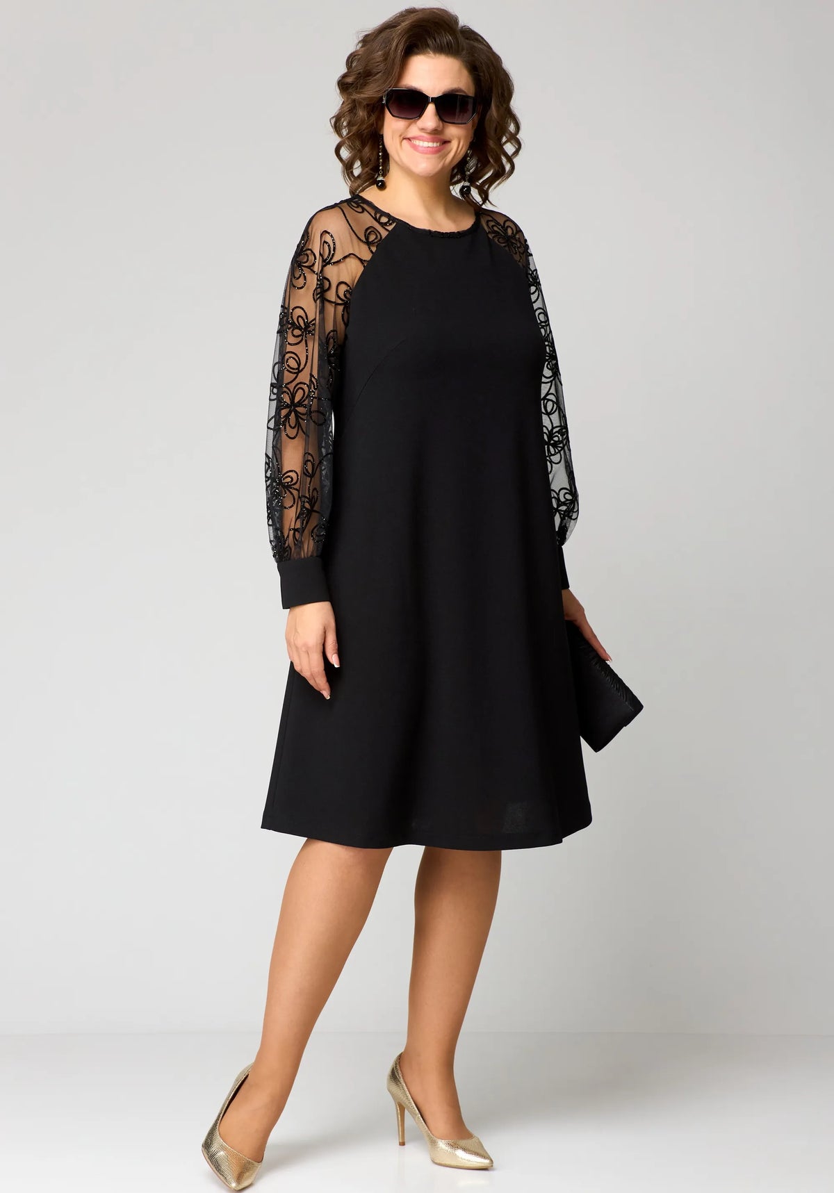 Edith | Women's Elegant Lace Sleeve Dress