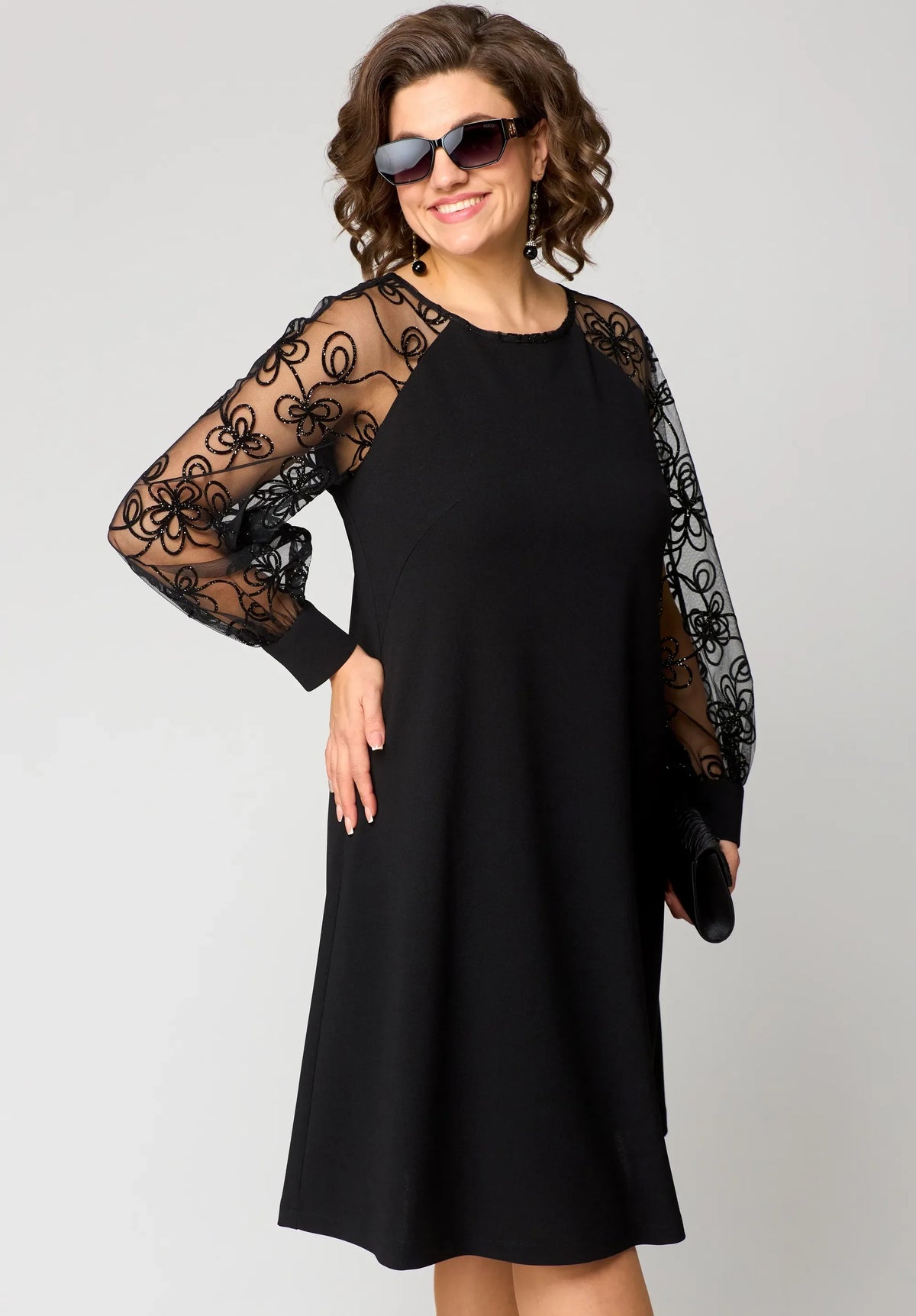 Edith | Women's Elegant Lace Sleeve Dress