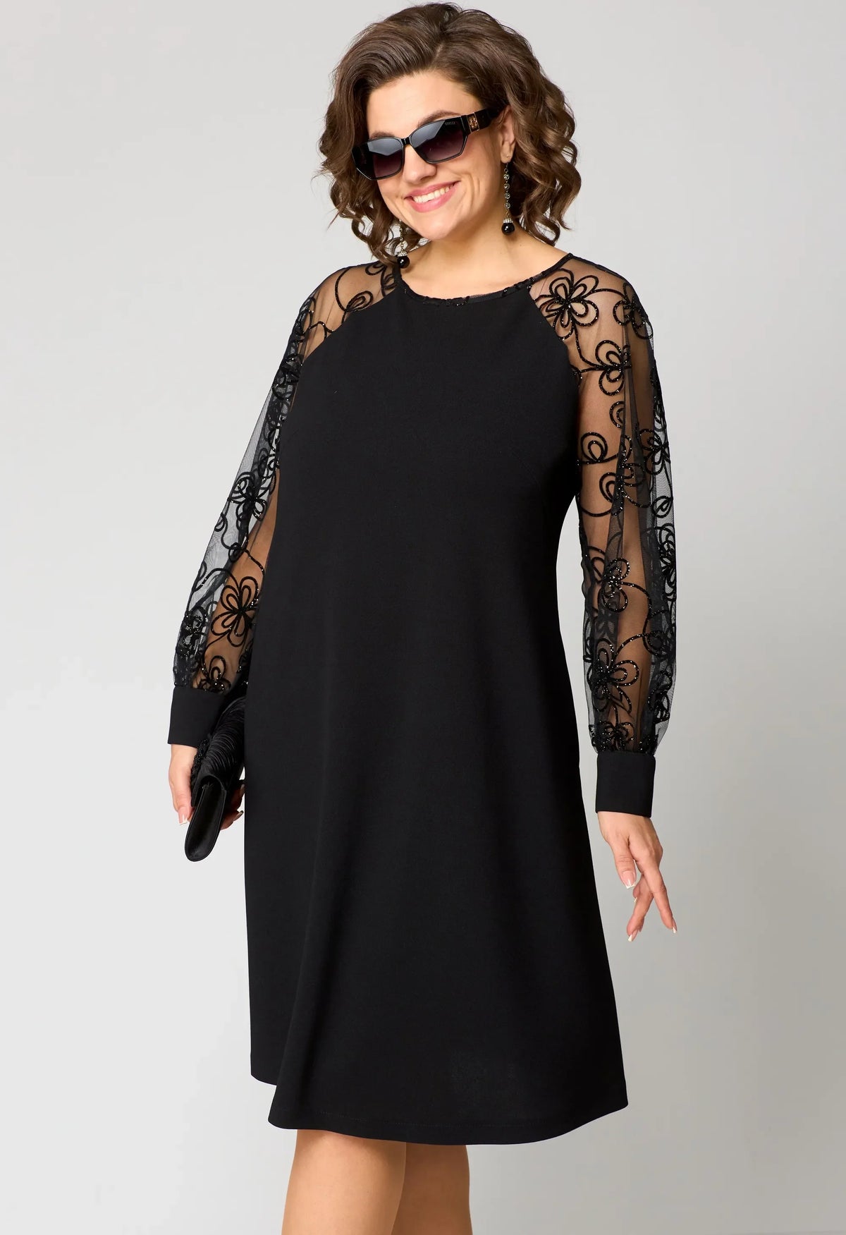Edith | Women's Elegant Lace Sleeve Dress