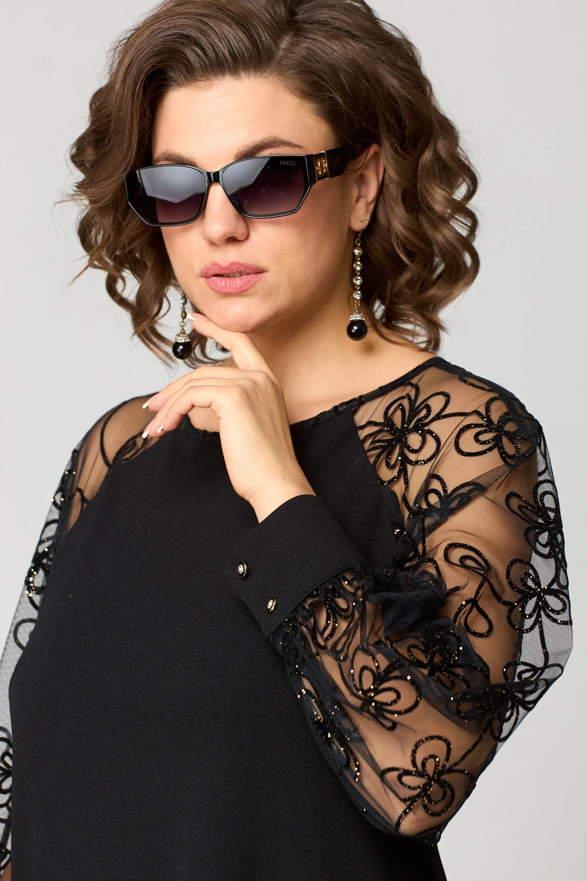 Edith | Women's Elegant Lace Sleeve Dress