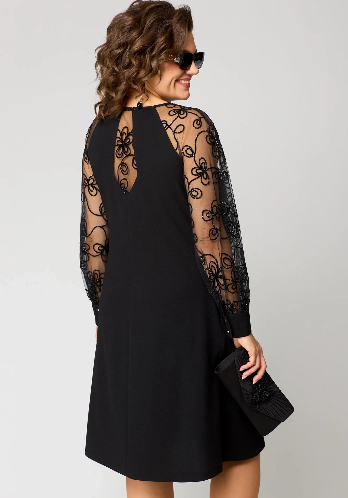 Edith | Women's Elegant Lace Sleeve Dress
