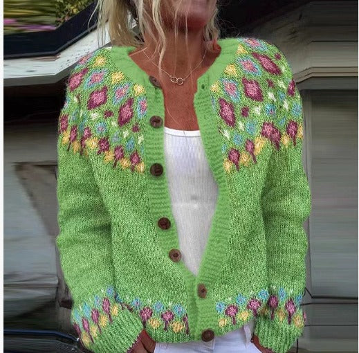 Tovemore™ | Retro Button Front Knit Cardigan