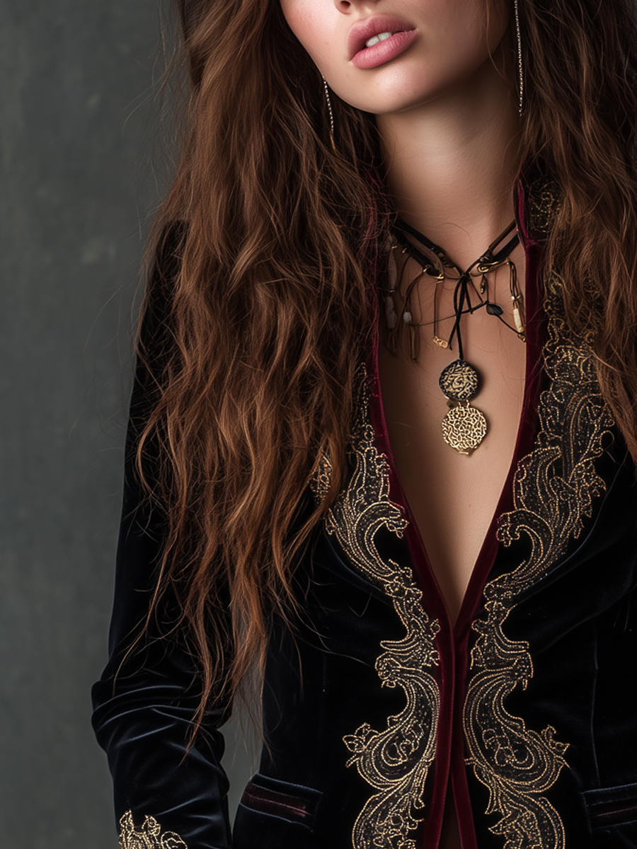 Raquelle™ | Vintage Baroque Embroidered Blazer