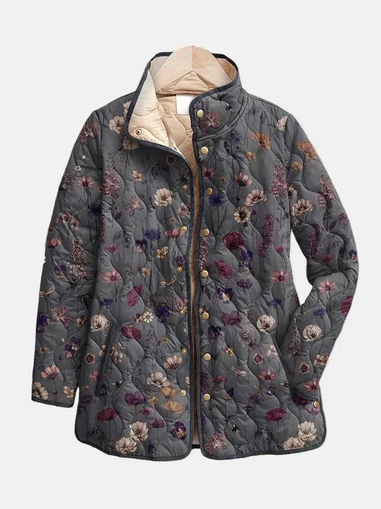 Ottavia™ | Vintage Floral Print Quilted Jacket