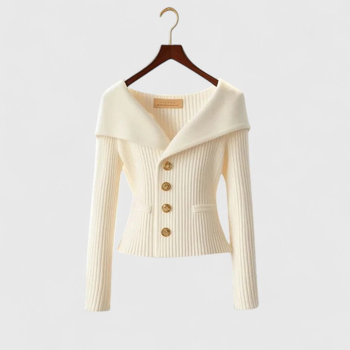 Annika™ | Off-Shoulder Button-Front Cardigan