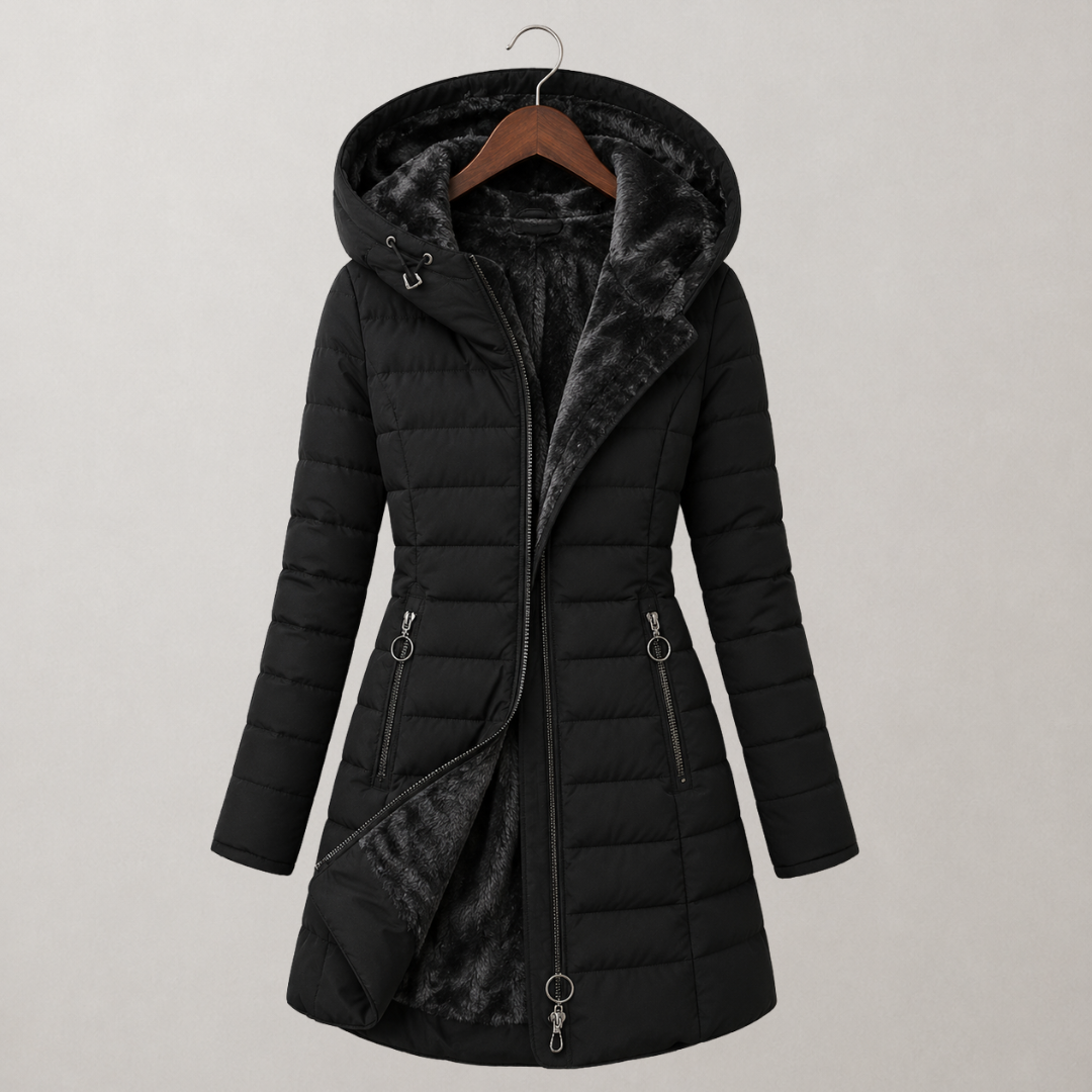 Marlowyn™ | Plush-Lined Hooded Long Puffer Coat