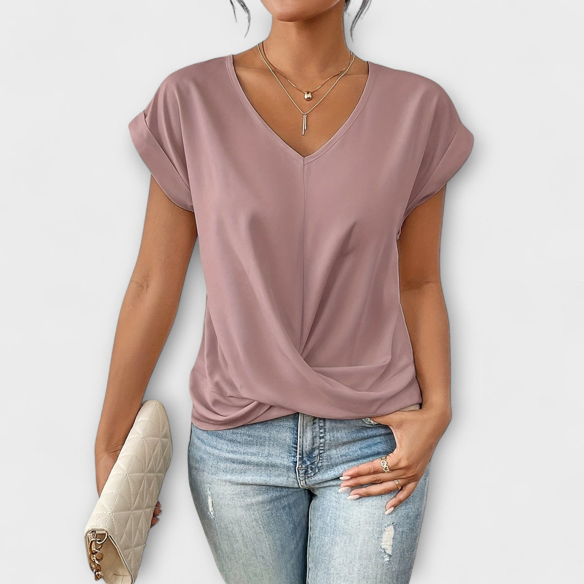 Elegant V-Neck Top