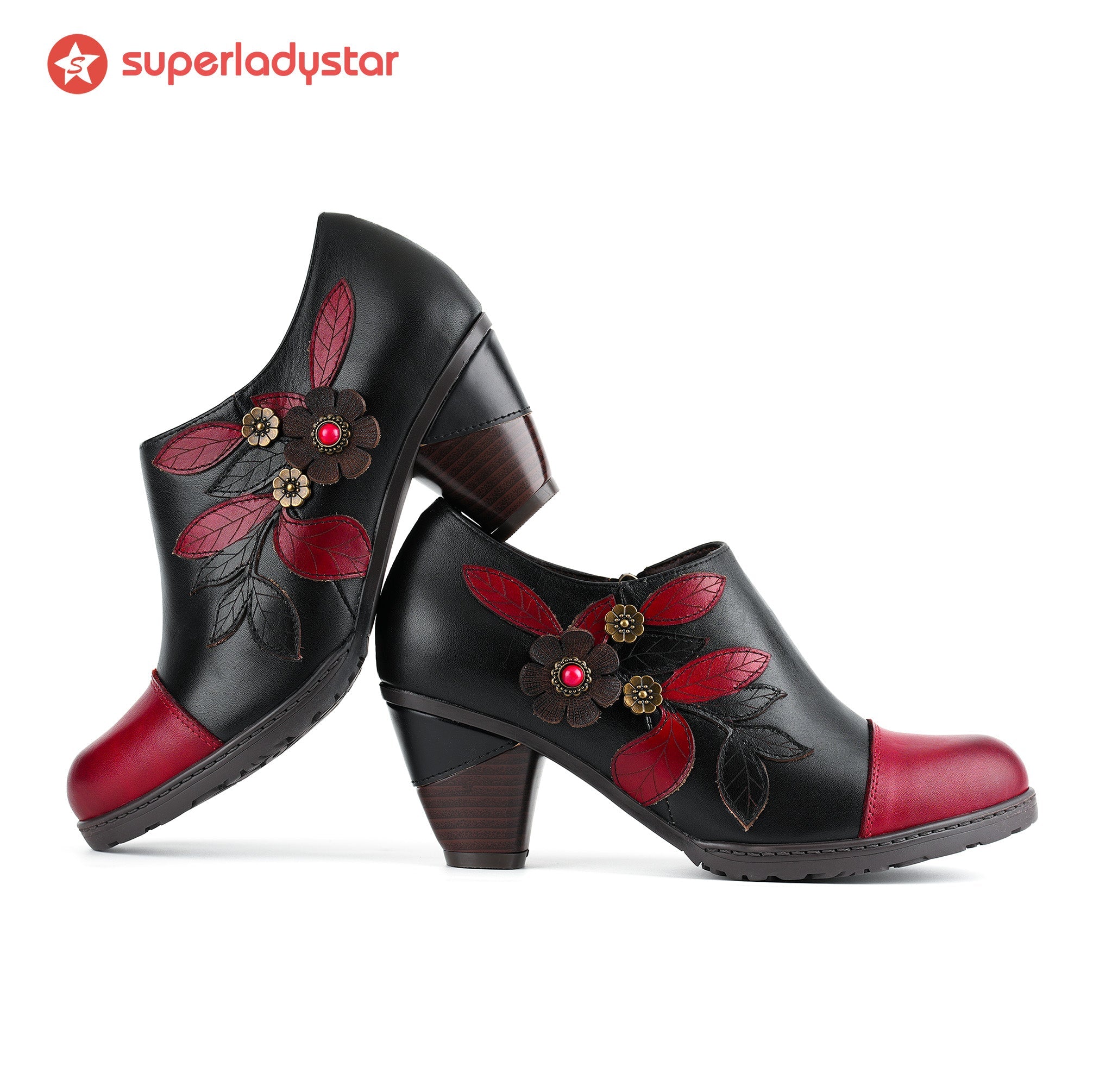 Taveline™ | Retro Boho Floral Charm Pumps