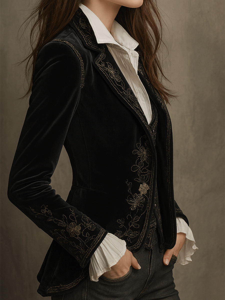 Floravel™ | Embroidered Tailored Blazer