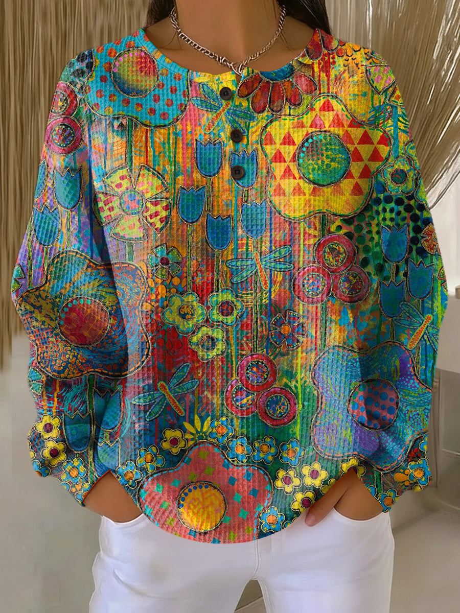 Eiralia™ | Colorful Floral Print Top