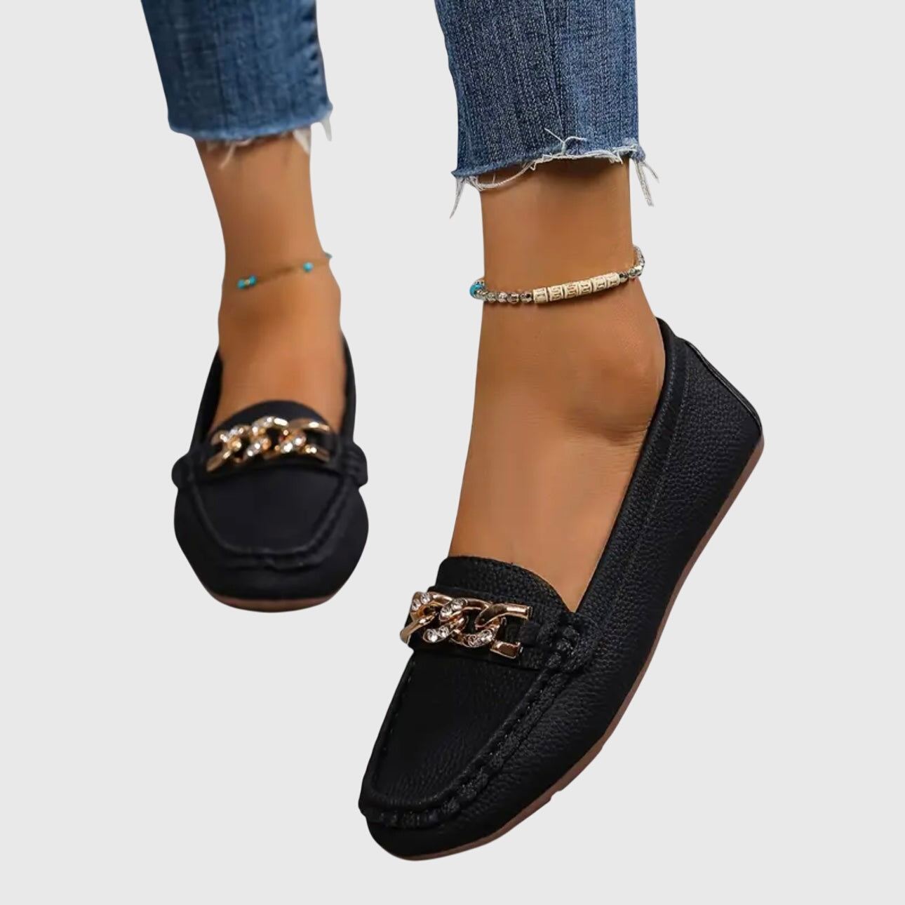 Katarina™ | Chain-Embellished Loafer Flats