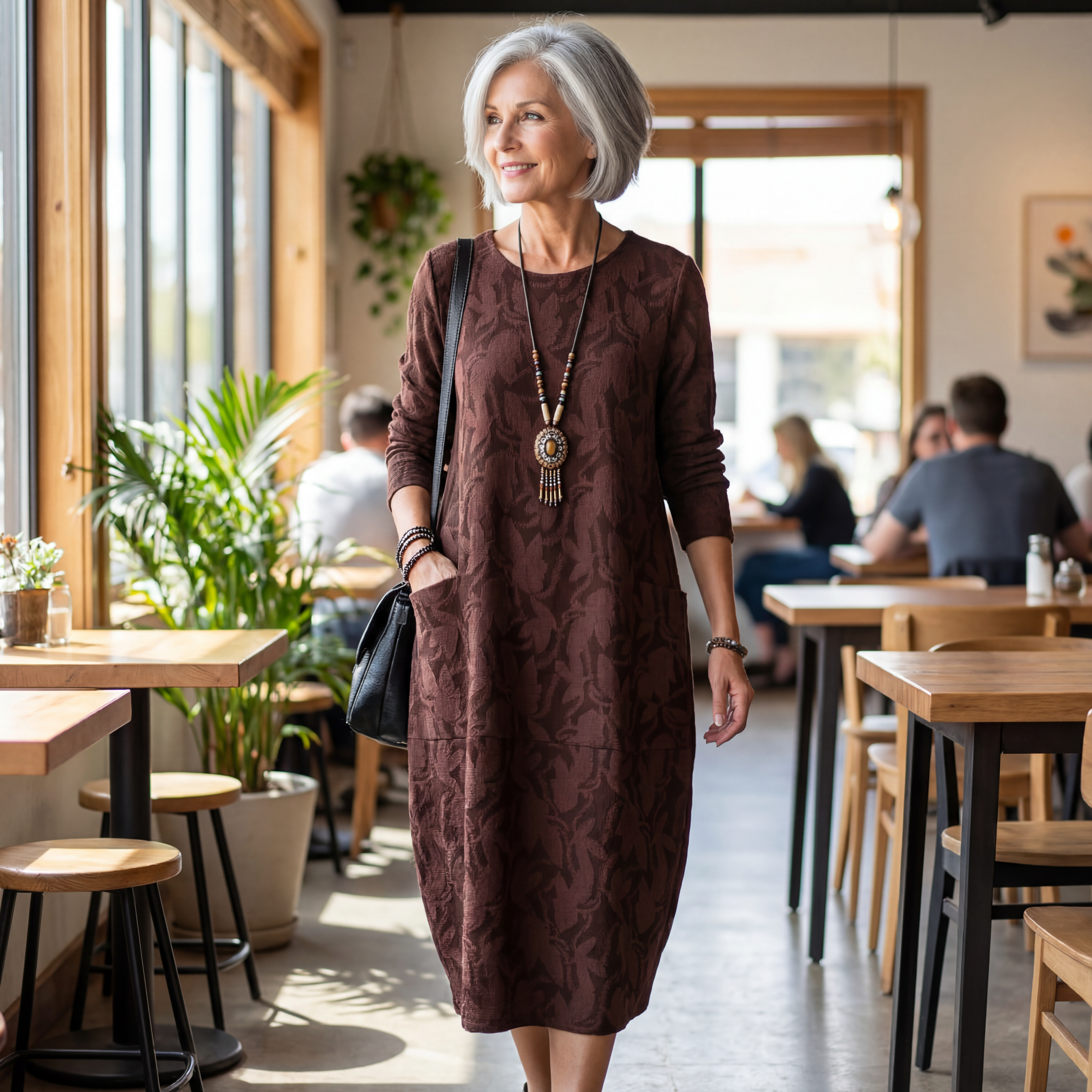 Vesper™ | Elegant Long-Sleeve Midi Dress