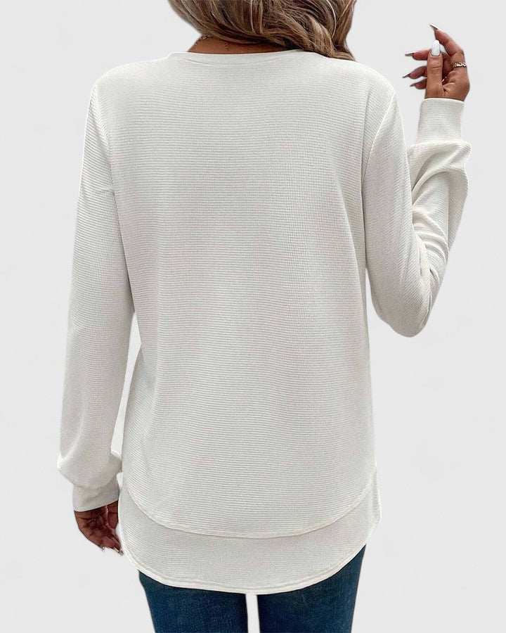 Elegant O-Neck Long Sleeve