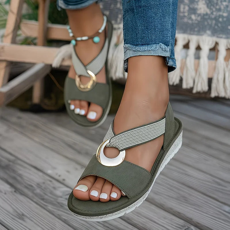 Marlenia | Flat Buckle Sandals