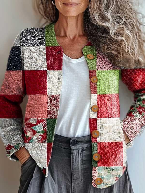 Sylvette™ | Checkered Cardigan Jacket