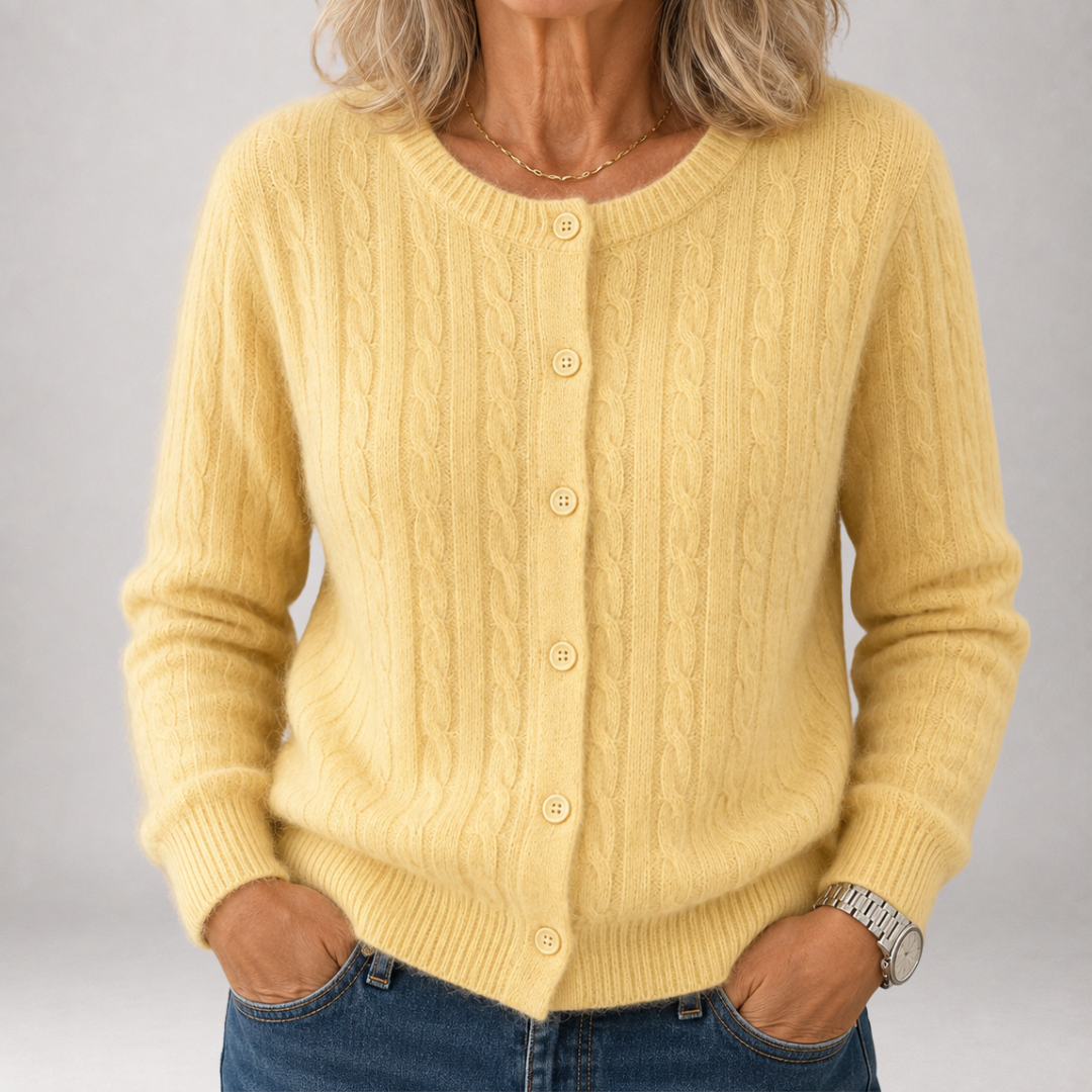 Perrine™ | Cable Knit Button Cardigan