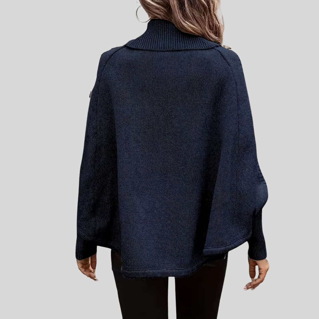 Norelle™ | High-Neck Cable-Knit Sweater