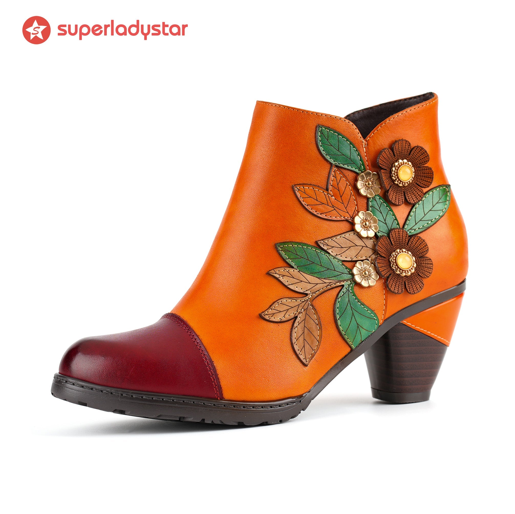 Bellantyne™ | Retro Boho Floral Charm Ankle Boots