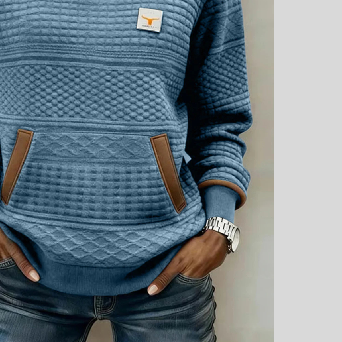 Noelle™ | Crew Neck Colorblock Sweatshirt