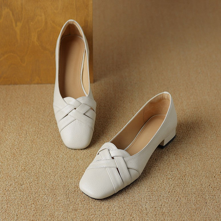 Women's Woven Leather Flats