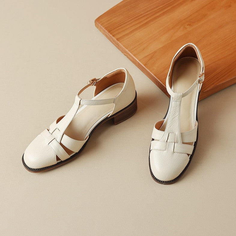 Women's Roman Leather Heels