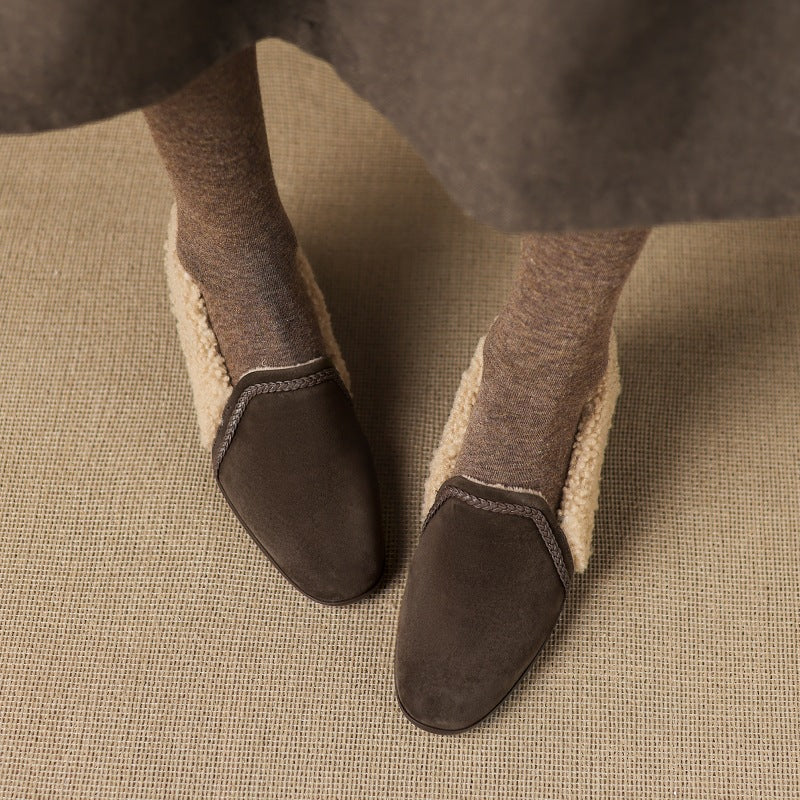 Women's Shearling Leather Heels