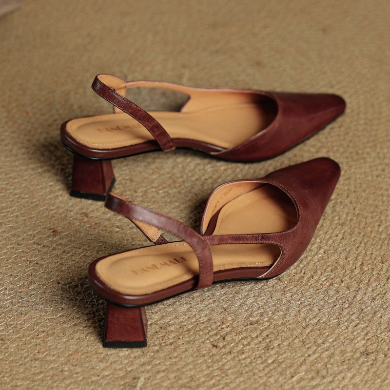 Women's Leather Slingback Pumps